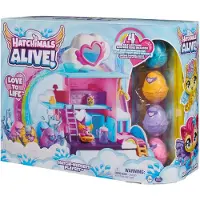 Spin Master Alive Hatchi-Nursery Playset Toy med 4 mini-figurer i sjlvklckande gg 13 Tillbehr Barnleksaker fr flickor och pojkar ldrar 3 och