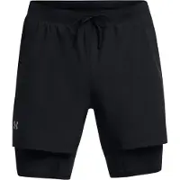 Under Armour Sportbyxa 'Launch' svart / vit