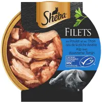 Sheba Filets med kyckling och tonfisk i sås våtfoder katt (bägare 60 g)