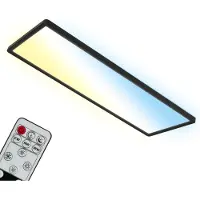 Briloner LED panel Slim, dimbar, Svart, Vardagsrum / matsal, Syntetmaterial, Modern, LED-taklampa