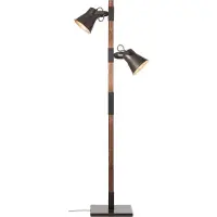 Brilliant Golvlampa Plow, Mörkt trä, Vardagsrum / matsal, Trä, Industriell design, Golvlampa