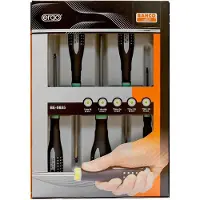 Bahco Set Med 5 Torx Ergo-skruvmejslar Med Gummigrepp