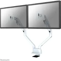 NeoMounts FPMA-D750DWHITE2 Monitor bordsfäste 2 Skärm(ar) 25,4 cm (10) - 81,3 cm (32) Vit Justerbar i höjd, Roterbar, Tiltbar, Svängbar