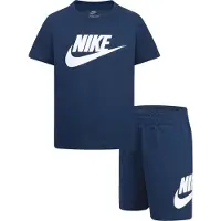 Nike Shortsset - Shorts/T-shirt - Midnight Marinblå - - 7 år (122) - Shorts