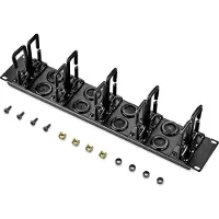 Renkforce RF-3525040 19 tum Nätverksskåp-kabelhållare 2 U 360° vridbar kabelförningsbygel Svart