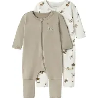 Name it Pyjamas beige / brun / rökgrå / vit