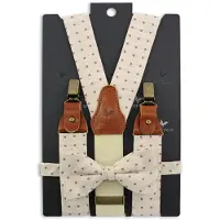 Sir Redman Hängslen Combo Pack Dapper Dot Beige