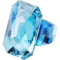 Swarovski Lucent Åttakantigt Slipad Stor Imitationskristall Ring Damringar Blå 5600223 55