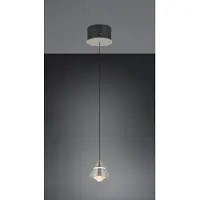 TRIO Lighting Pendellampa Romeo, Aluminium / grå / zink, Vardagsrum / matsal, Metall, Modern