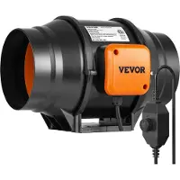Vevor Inline-kanalfläkt, 152,4 mm 323,7 CFM med variabel hastighetsregulator, tyst AC-motorventilationsfläkt för kylförstärkare, odlingstält, hydroponik