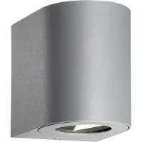 Nordlux LED utomhus vägglampa Canto 2, Aluminium / grå / zink, Aluminium / grå / zink, Modern, LED-vägglampa utomhus