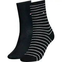 Tommy Hilfiger 2 Pack Flag Embroidery Stripe Ankle Socks