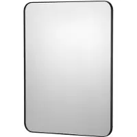 Vevor Väggmonterad sminkspegel, 0,15" tjock, 22" x 30" spegel med aluminiumram och explosionssäker film, reptålig spegel med Z-formad konsol, passar för badrum/sovrum/vardagsrum