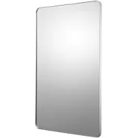 Vevor Väggmonterad sminkspegel, 0,15" tjock, 36" x 48" spegel med aluminiumram och explosionssäker film, reptålig spegel med Z-formad konsol, passar för badrum/sovrum/vardagsrum
