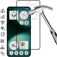 Mtp Products Nothing Phone (3a) Lite Heltäckande skärmskydd i härdat glas - 9H - Svart kant