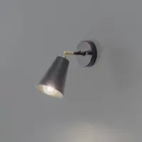 Opviq Vägglampa Evander , dimbar, Svart, Vardagsrum / matsal, Metall, Vägglampa, vägglampa inomhus