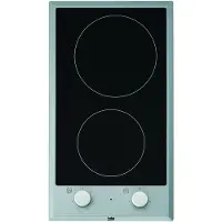 Beko HDCC 32200 X - Keramisk häll - 2 kokplattor - Fördjupning - bredd: 27 cm - djup: 49 cm - med kanter i rostfritt stål - svart