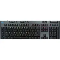 Logitech G G915 X - Tangentbord - LIGHTSPEED - bakgrundsbelyst - trådlös - 2.4 GHz, Bluetooth, USB - QWERTY - USA, internationellt - tangentbrytare: GL Linear - svart