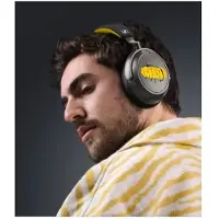 Sennheiser MOMENTUM 4 - 80th Anniversary Edition - hörlurar med mikrofon - fullstorlek - Bluetooth - trådlös, kabelansluten - aktiv brusradering - 3,5 mm kontakt - gul