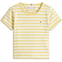 Tommy Hilfiger Essential Ruffle Ribbed Extra Slim Top