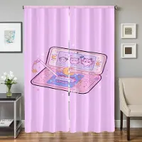 Household supplies MH Köksgardiner för Vardagsrumsgardiner för Vardagsrum 2 Delar Mörkläggningsgardiner Dörrgardin P-pokemon-n Sovrumsdekoration W50xH70cmx2pcs-CL