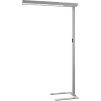 Arcchio Golvlampa Susi , dimbar, Aluminium / grå / zink, Arbetsrum / kontor, Aluminium / grå / zink, Modern