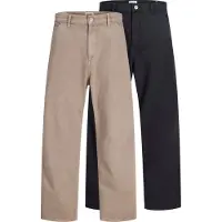 Jack & Jones Byxa 'JPSTALEX RAYE WORKER' brun / svart