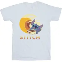 Disney Girls Lilo & Stitch Summer Waves Cotton T-Shirt (White)
