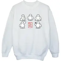Disney Boys Big Hero 6 Baymax Many Poses Sweatshirt (White)