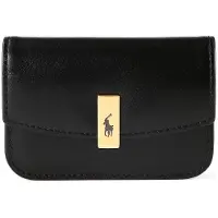 Ralph Lauren för kvinnor. 427P04990002 Svart vikbart Polo ID-kortfodral i läder (OSFA), Casual, Klassisk, Hud