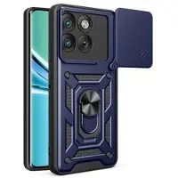 Mtp Products Motorola Edge 70 Hybrid Skal med Roterande Ring med Kameraskydd - Blå