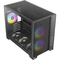 Antec FLUX M ATX/Micro-ATX/ITX Midi Towe Microtower Datorchassi Svart