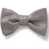 HUGO Silk bow tie with jacquard check