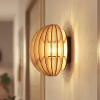 MCJ Vägglampa Clay , dimbar, Ljust trä, Vardagsrum / matsal, Trä, Skandinavisk, Vägglampa, vägglampa inomhus