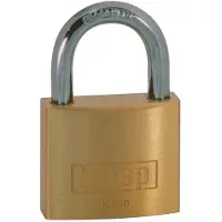 Kasp K12040A1 Hänglås 40 mm Lika låsning Guldgul Nyckel