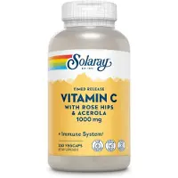 Solaray C-vitamin av västerländsk typ med nypon och acerola, 1 000 mg, 250 vegetabiliska kapslar