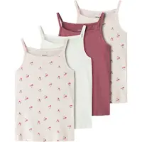 Name it Linnen - NkfStrap - 4-pack - Mauve Morgon/Cherry/Rose - - 4 år (104) - Linne