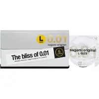 Sagami Original 0,01 L - kondom - ultratunn - 58mm - 5 st