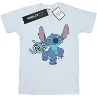 Disney Girls Lilo And Stitch Hypnotized Cotton T-Shirt (White)