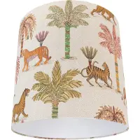 QAZQA Textil lampskärm flerfärgad med djurtryck 40/40/40