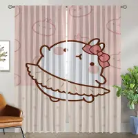 Household supplies MH Molang Fönstergardin för Rum 2 Paneler Moderna Vardagsrumsgardiner Heminredningsgardiner Rullgardiner Halloweendekoration Skiljevägg W50xH70cmx2pcs-CL