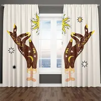 Yiran Furniture Abstrakt Konst Serie Bohemisk Psykedelisk Rymd Fri Frakt 2 Delar Tunn Skuggande Fönstergardin för Vardagsrum Sovrum Inredning 98W202H CM&Grommet Top