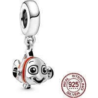 Allbestart 925 Sterling silver Berlock Pärlor Liten söt elefant Dangle Dog Berlocker passar Armband silver