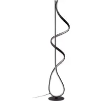 LUCANDE LED golvlampa Rodado , Svart, Vardagsrum / matsal, Aluminium / grå / zink, Modern, LED-golvlampa