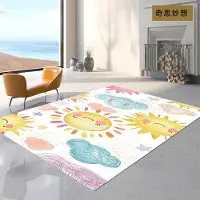 Jacket-pa Boho Mattor Områdesmatta för Vardagsrum Regnbåge Barnmatta Halkfri Solskensmatta Ultramjuk Matta Matsal Julklapp till Barn 40X60CM