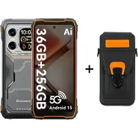 Blackview XPLORE 1 Dimensity 7050 Tålig Telefon Android 15 (16GB+32GB) RAM 512GB ROM 6,78 tum 120Hz Skärm 20000mAh 12+256 with case orange