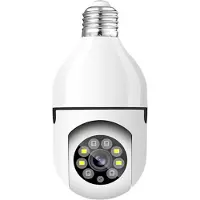 Honor Electronics WiFi 360 Panoramakamera 1080P Säkerhetskamera med 2,4 GHz WiFi 360 graders panoramavy vit