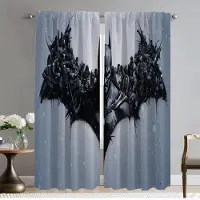 Household supplies MH Fladdermus Man Gardiner för Sovrum Halloween Dekoration Eleganta Rumsgardiner 2 Delar Avskärmning Mörkläggningsgardiner Rullgardiner Vardagsrum Barn W60xH90cmx2pcs-CL