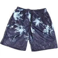 Neoglint Herr Strandbyxor Andningsbara Snabbtorkande Bekväma Lösa 3D-tryckta Badshorts för Pool Surfing L(for 6.5-9kg) blå