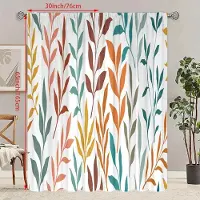 Household supplies MH 2 stycken - Färgglada gardiner med bladtryck, 100% polyester genomskinliga, lämpliga för sovrumsgardiner och vardagsrumsinredning 23Wx59L(60x150cm)